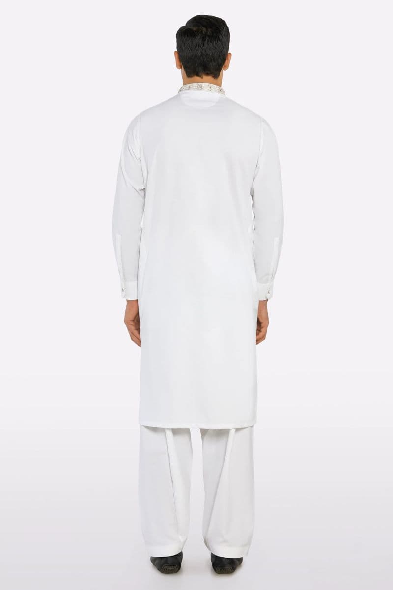 Off White Wash & Wear Shalwar Kameez