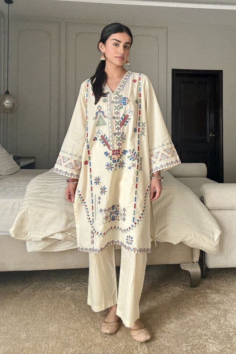 Embroidered Ivory 2PC thumbnail