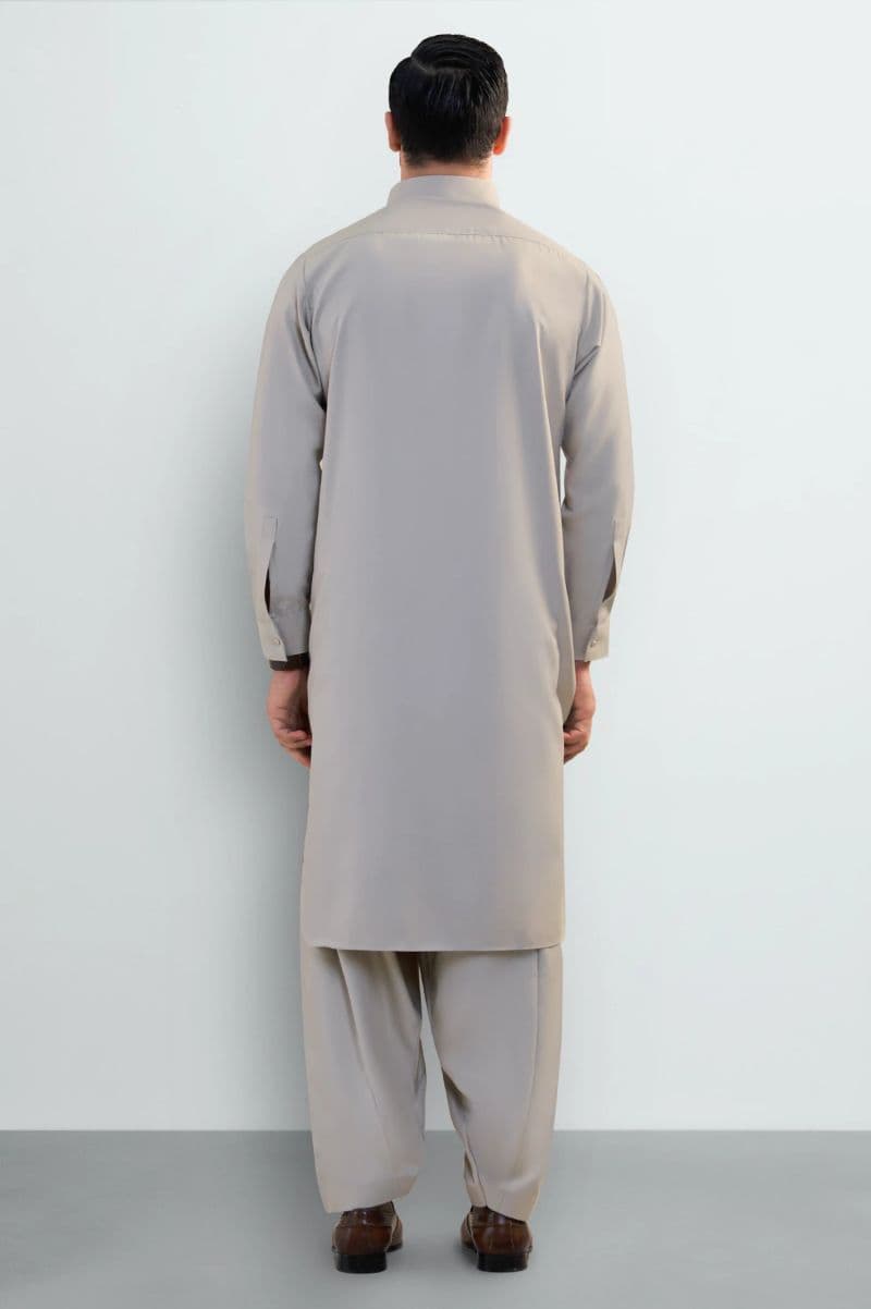 Khaki Wash & Wear Shalwar Kameez