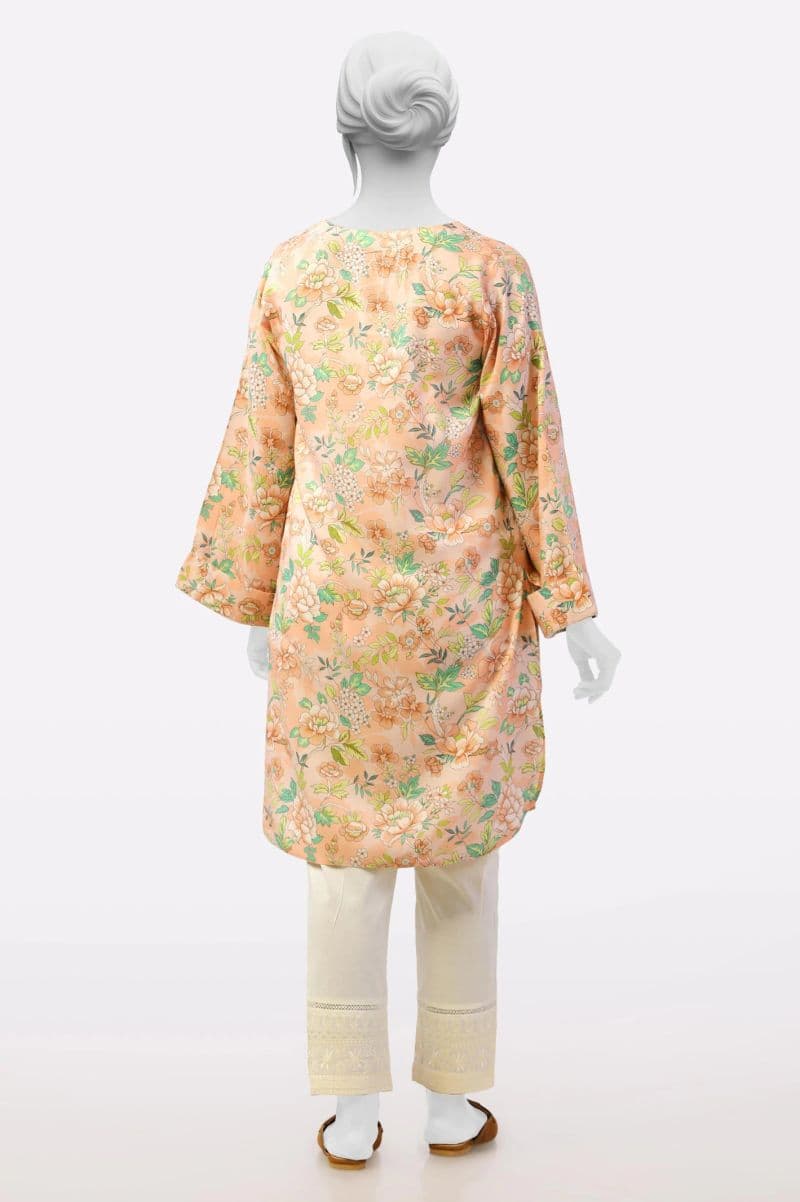 Peach Printed Kurti thumbnail