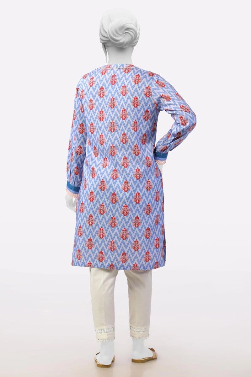 Cambric Purple Printed Kurti thumbnail