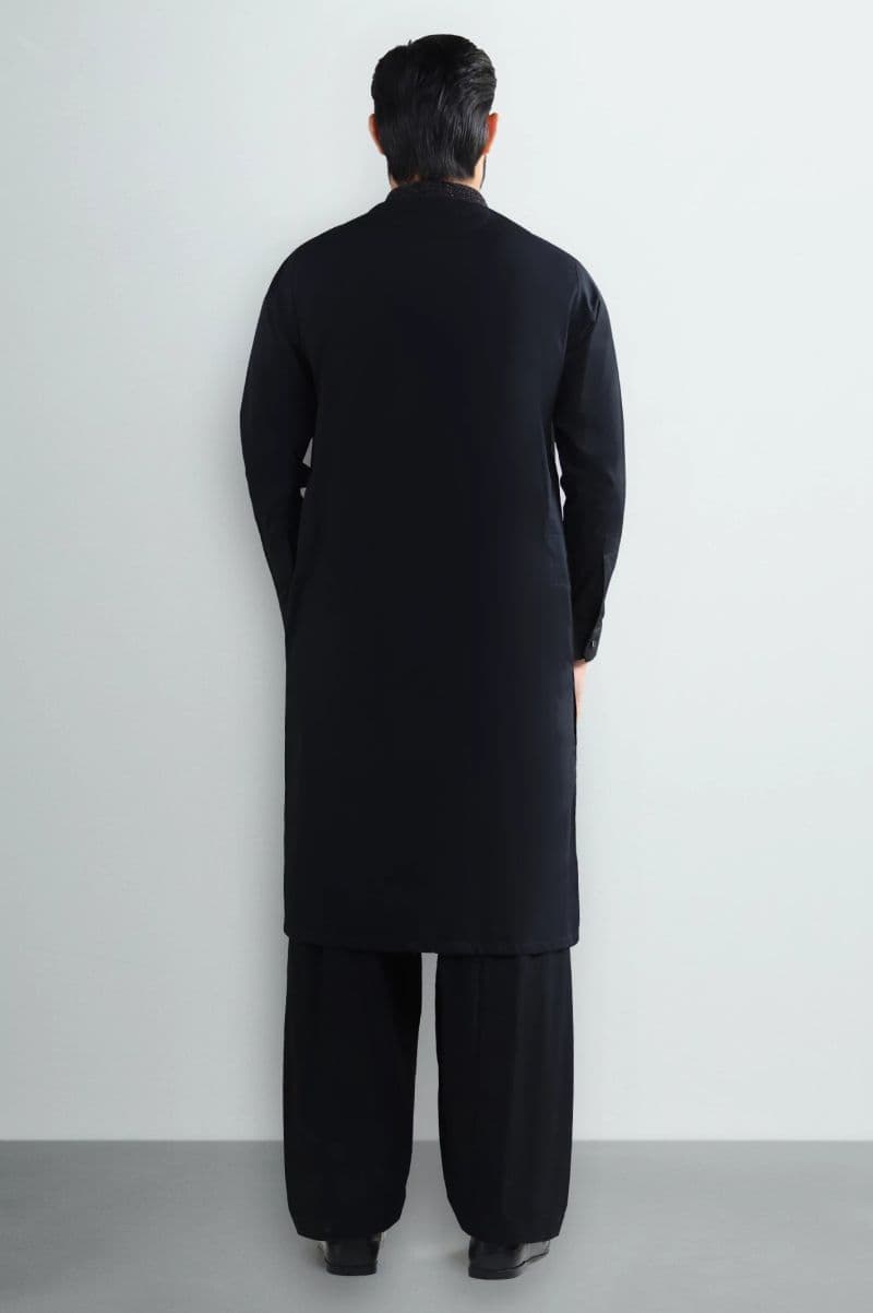 Black Cotton Shalwar Kameez thumbnail