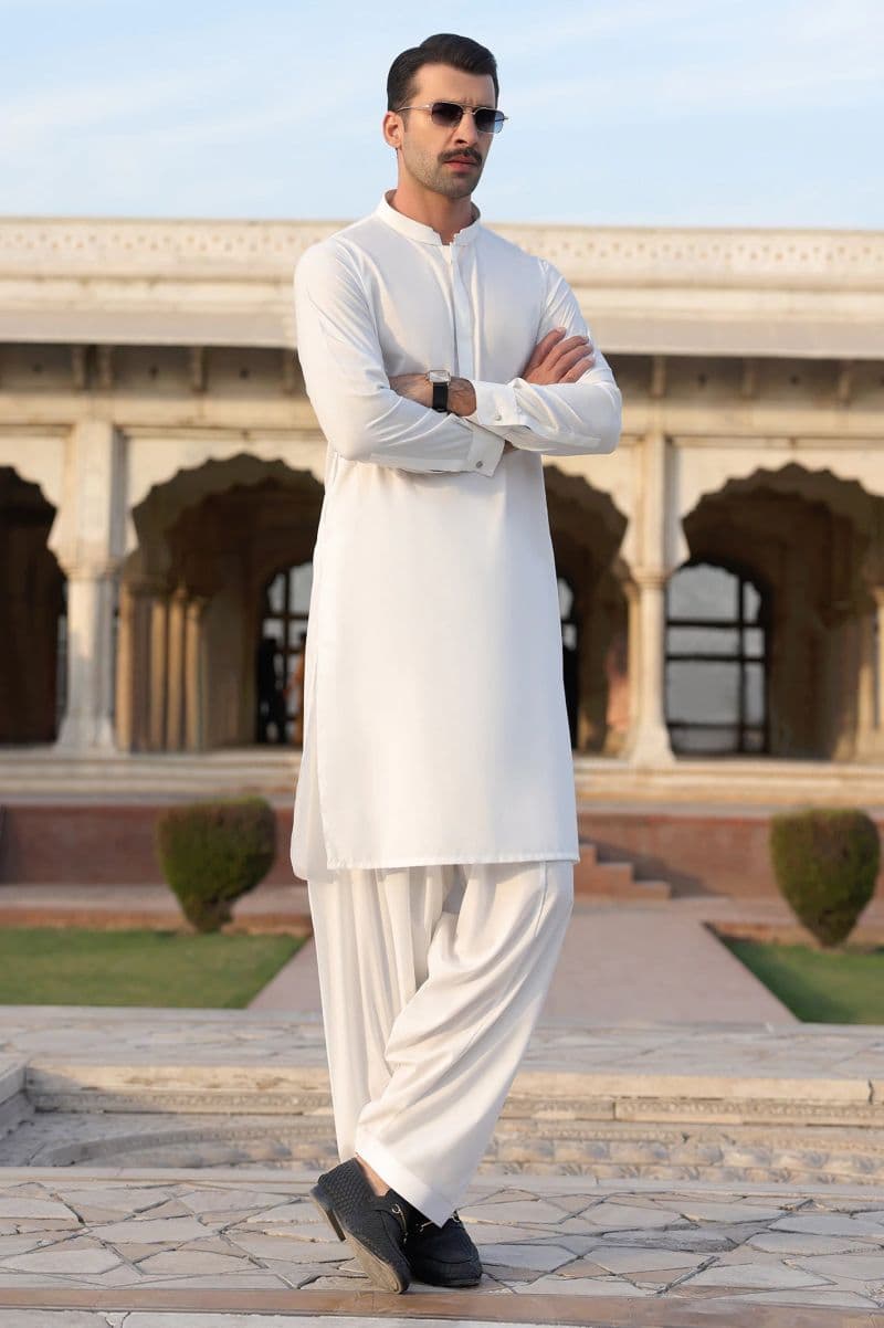 White Wash & Wear Shalwar Kameez