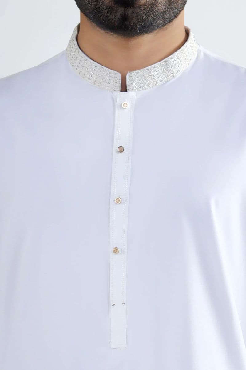 Off White Wash & Wear Shalwar Kameez