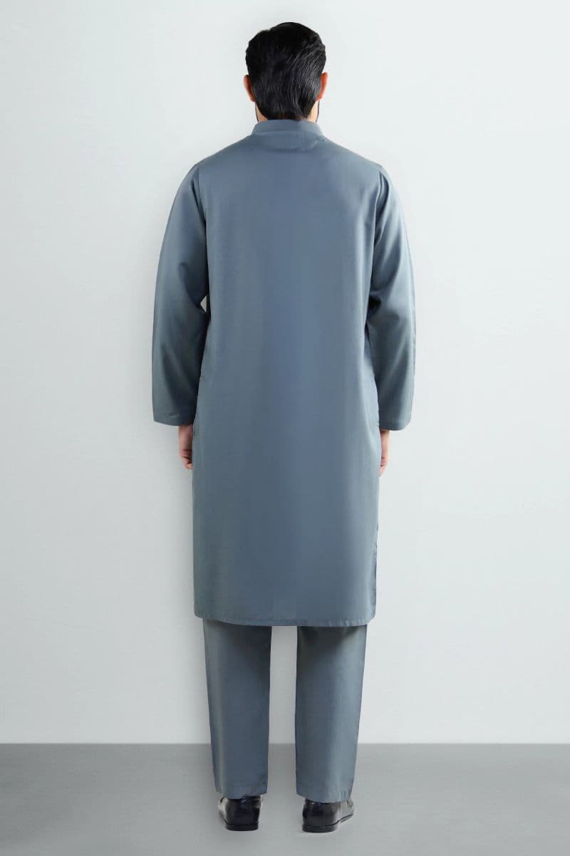Grey Wash & Wear Kurta Pajama thumbnail