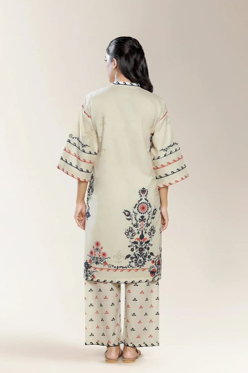 Printed Cotton Beige 2PC thumbnail