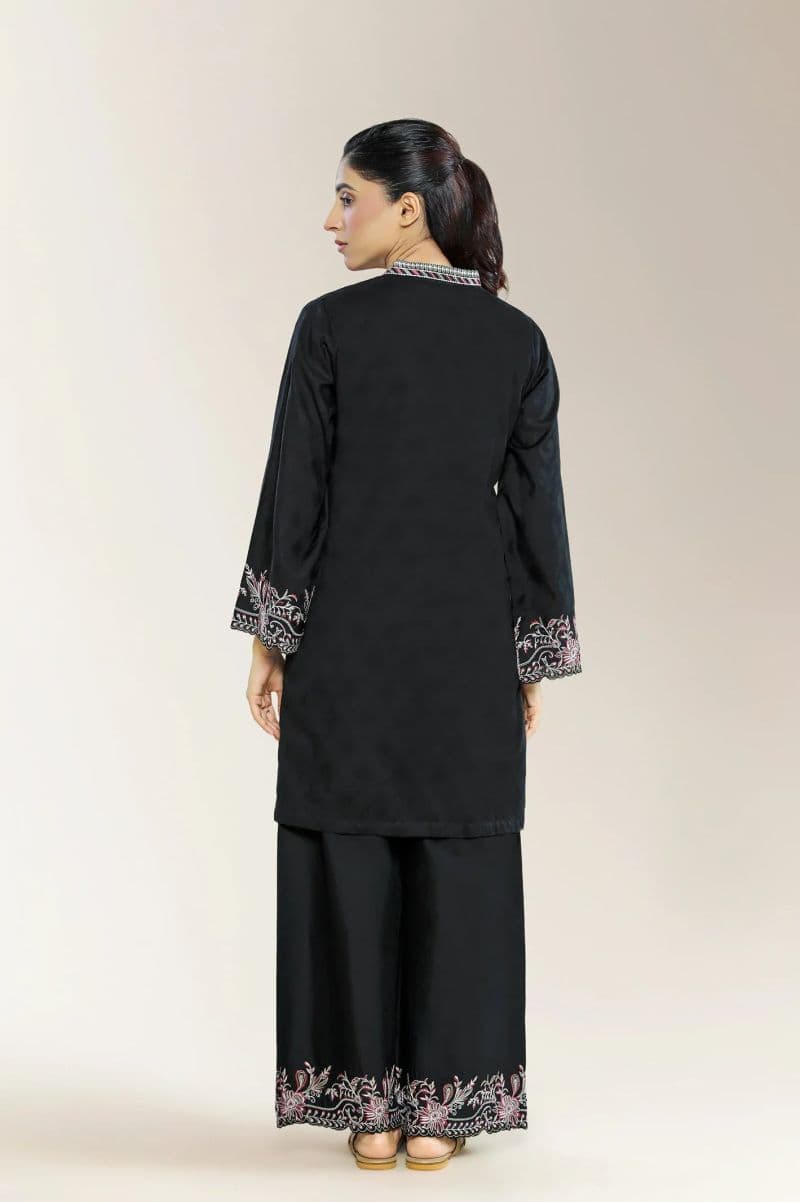 Embroidered Jacquard Black 2PC thumbnail