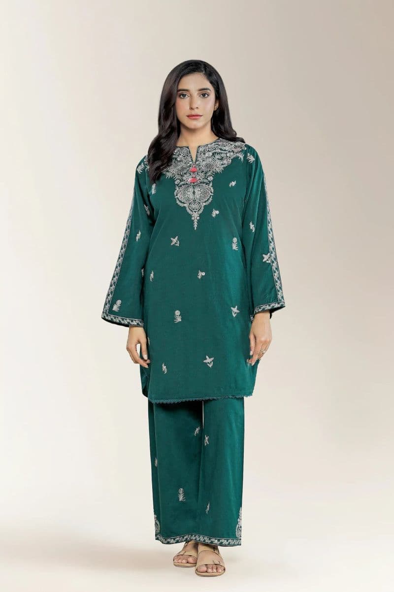 Embroidered Jacquard Green 2PC thumbnail