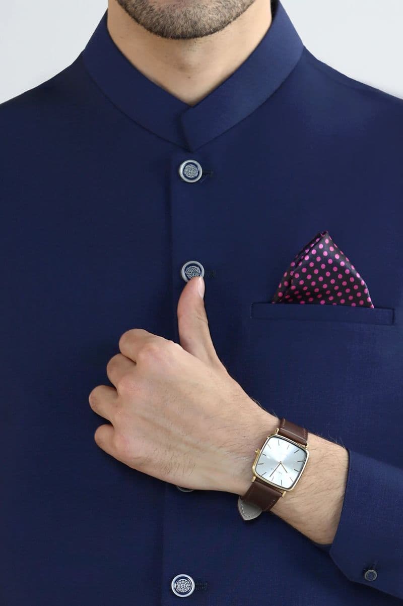 Royal Blue Shalwar Kameez with Waistcoat