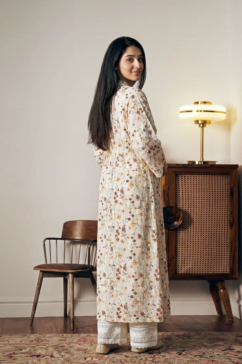 Printed Cream Kaftan thumbnail