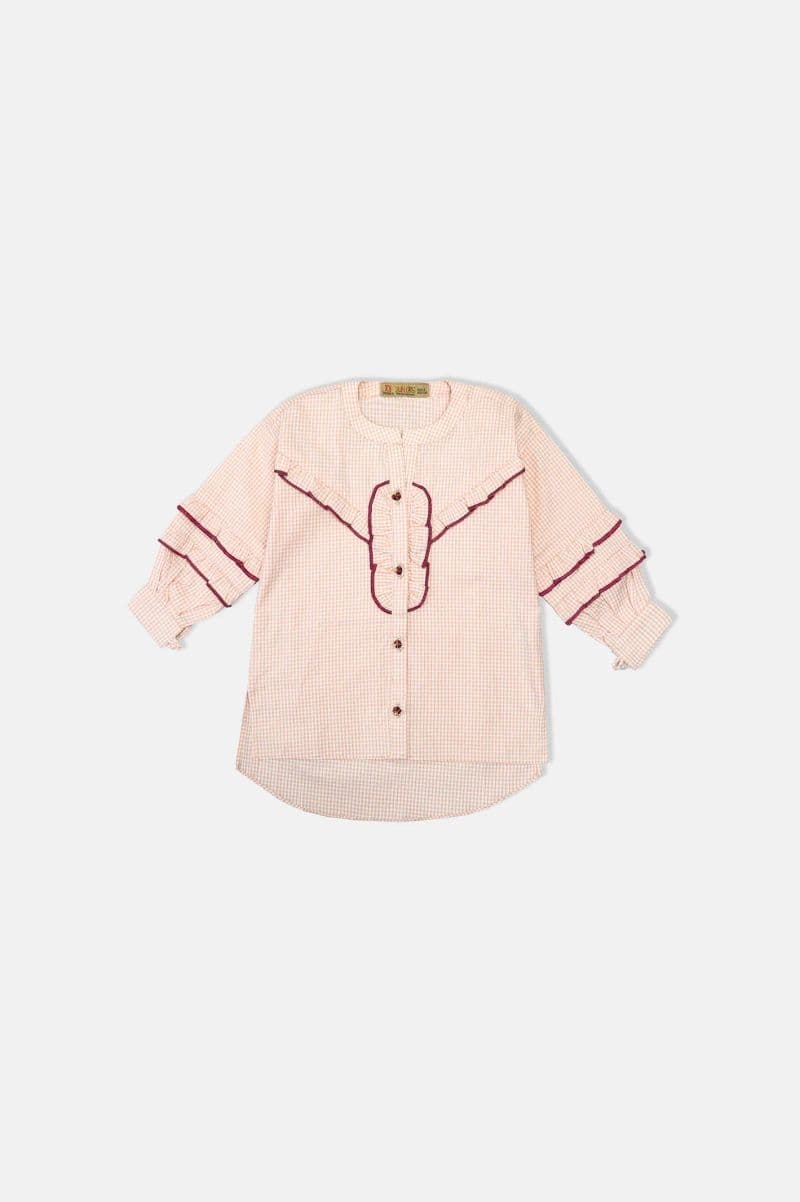 Printed Peach Girls Kurti