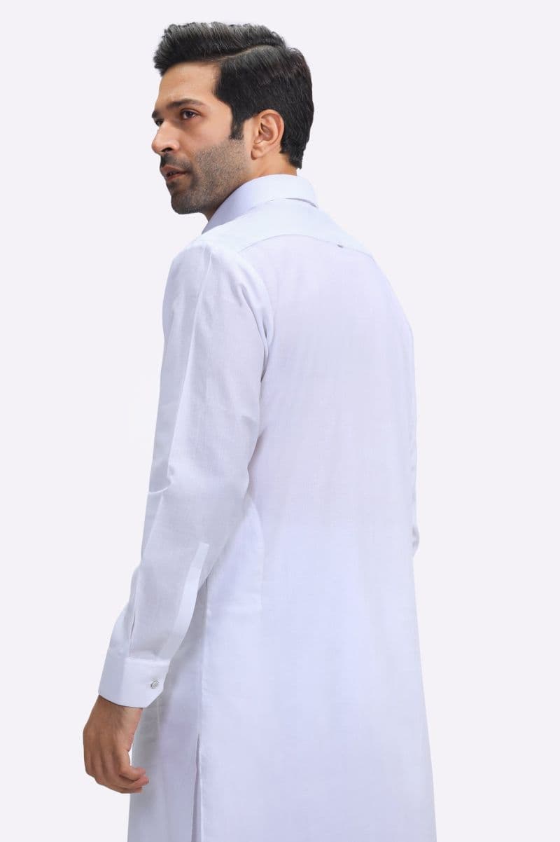White Cotton Shalwar Kameez thumbnail