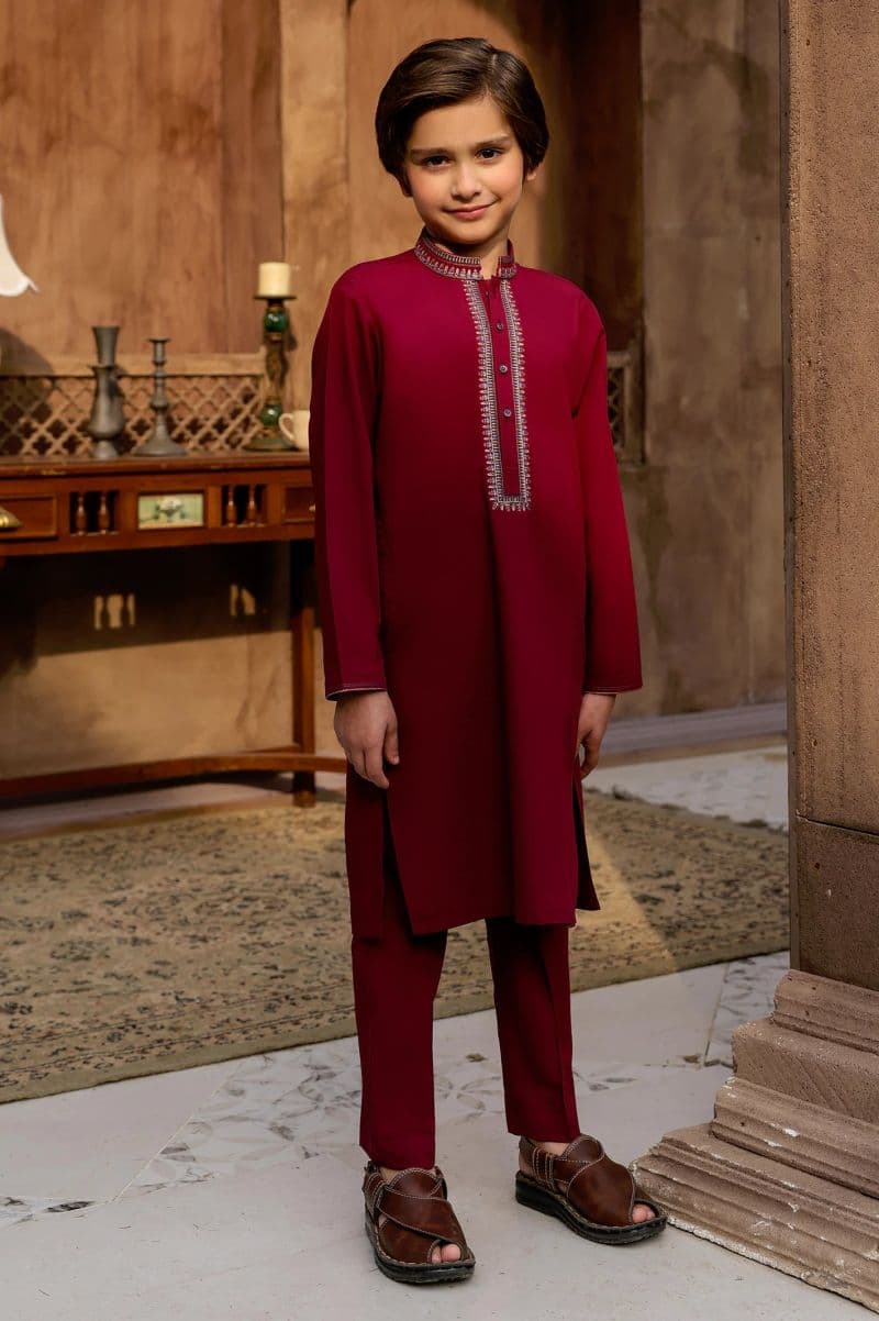 D-MAROON Boys Kurta Pajama