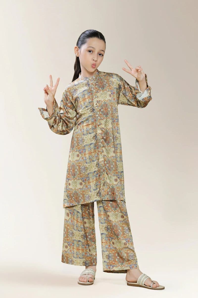 Printed Beige Girls 2PC thumbnail