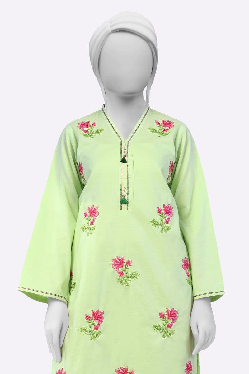 Green Embroidered Kurti