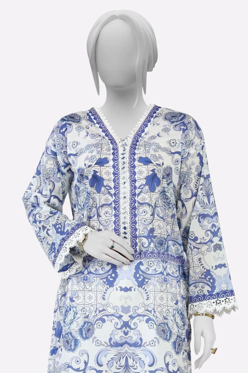 White Printed Kurti thumbnail