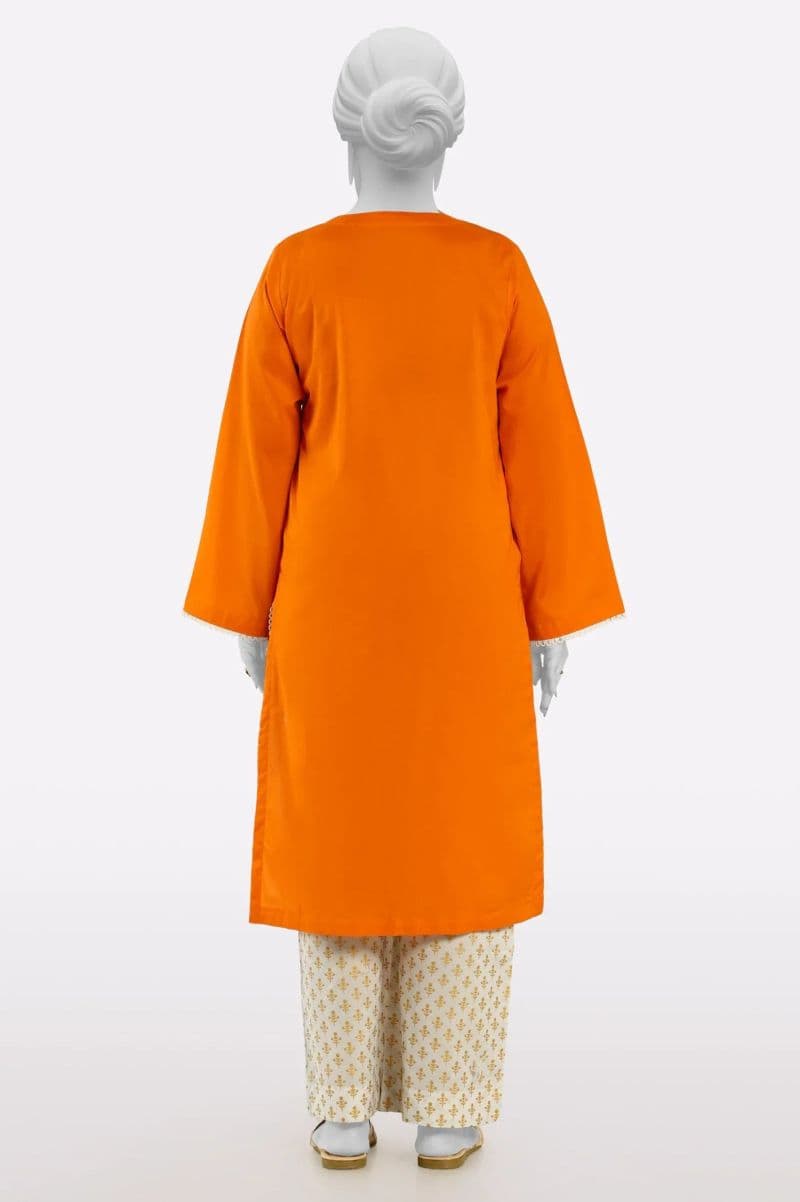 Orange Embroidered Kurti thumbnail