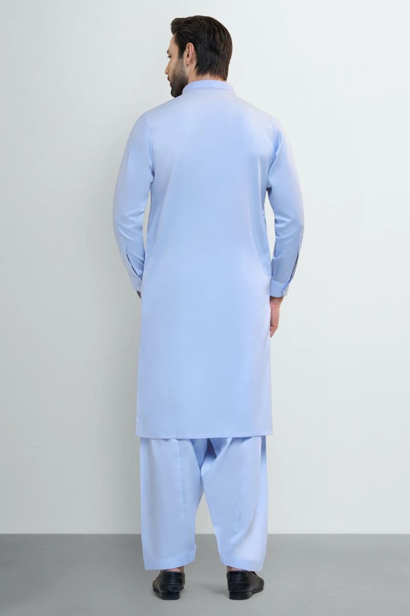Light Blue Cotton Shalwar Kameez