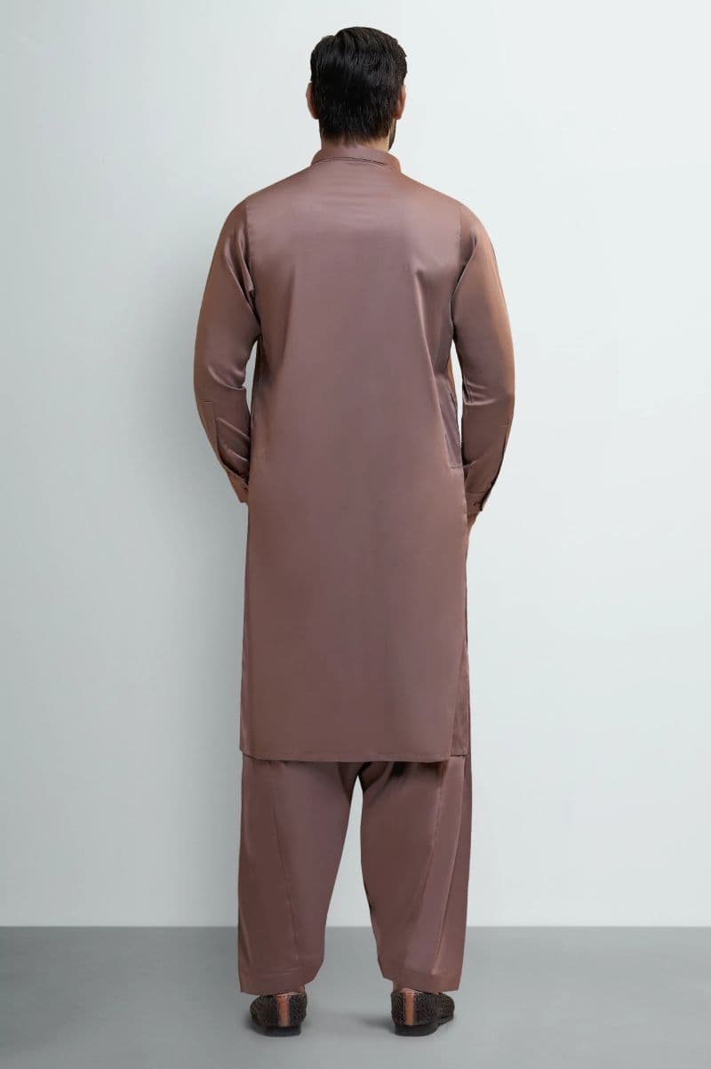 Rust Cotton Shalwar Kameez