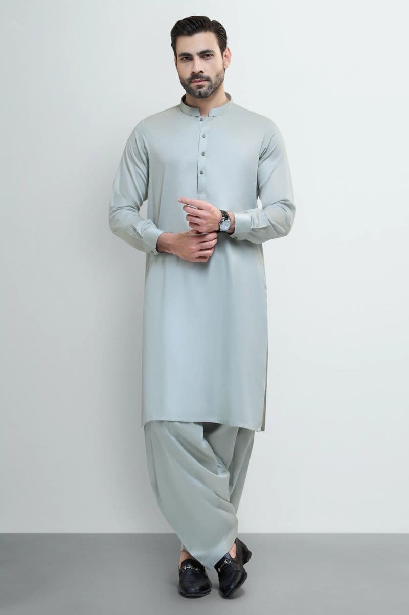 Light Green Cotton Shalwar Kameez