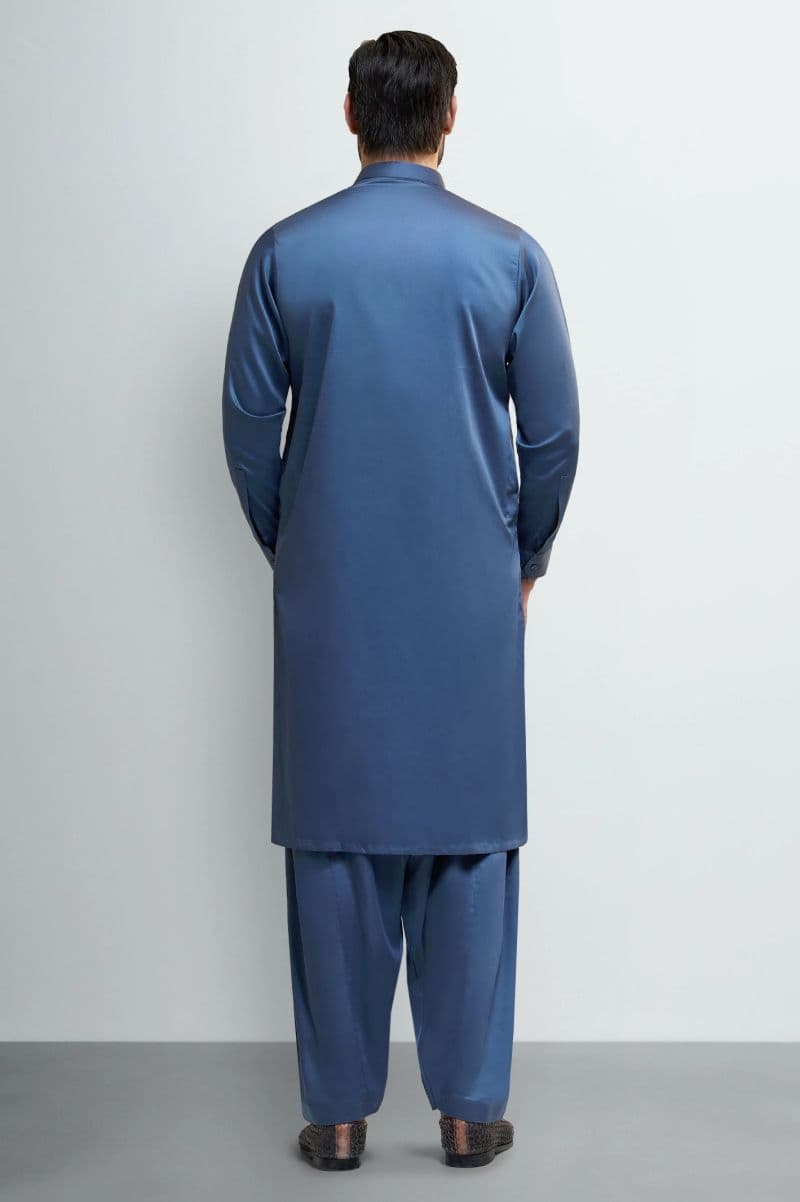 Dark Blue Cotton Shalwar Kameez
