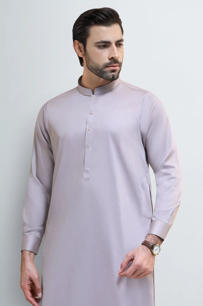 Dark Beige Cotton Shalwar Kameez