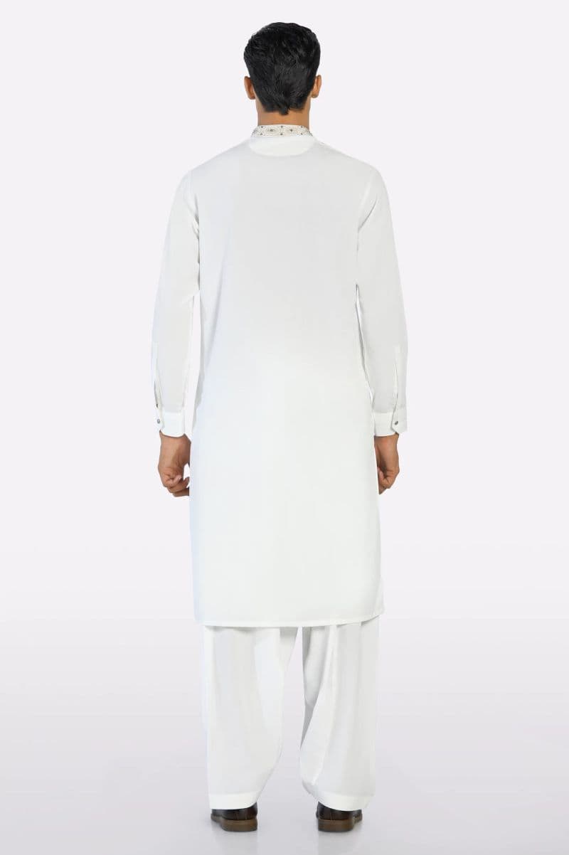 Off White Wash & Wear Shalwar Kameez thumbnail