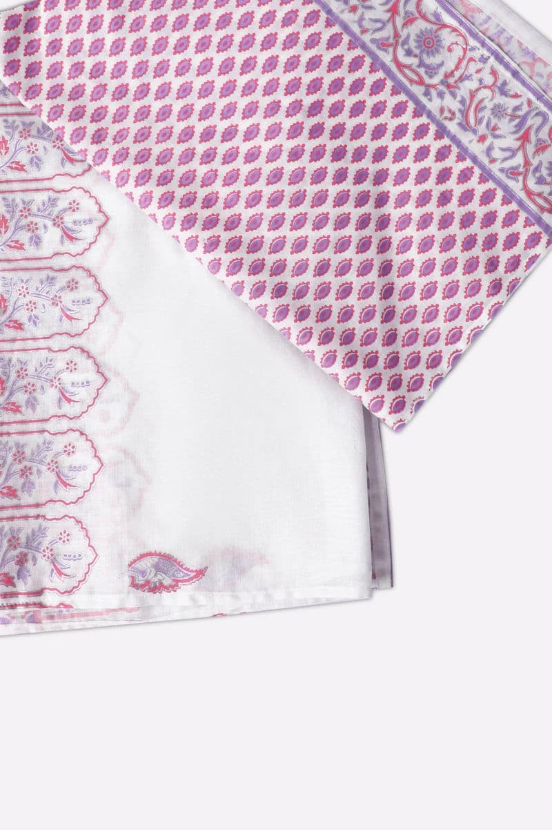 White Block Printed Dupatta thumbnail