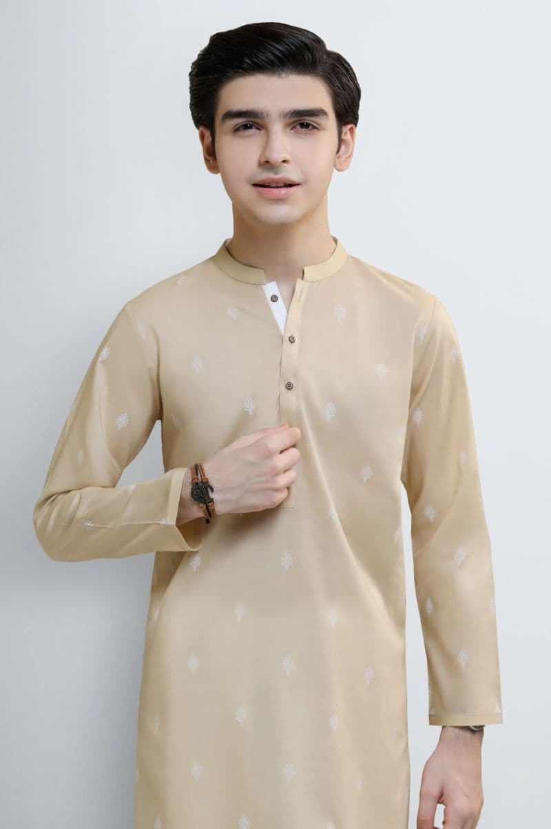 Light Brown Teens Kurta Pajama