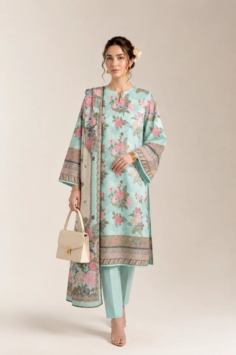 Printed Unstitched 3PC