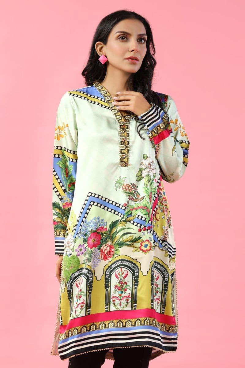 Silk Green Kurti thumbnail