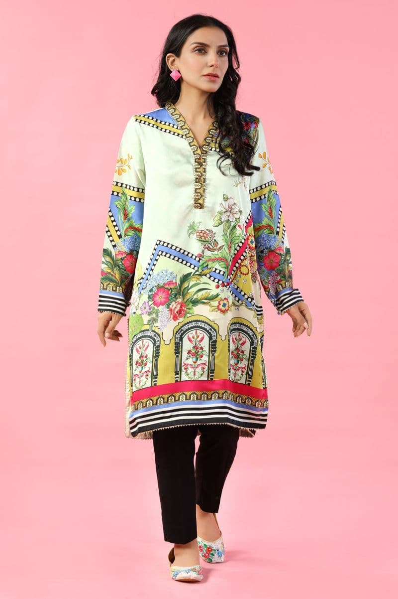 Silk Green Kurti thumbnail