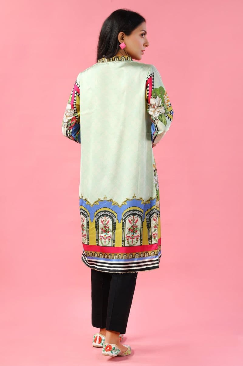 Silk Green Kurti thumbnail