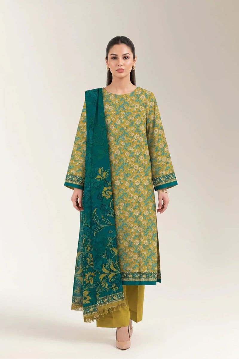 Printed Unstitched 3PC