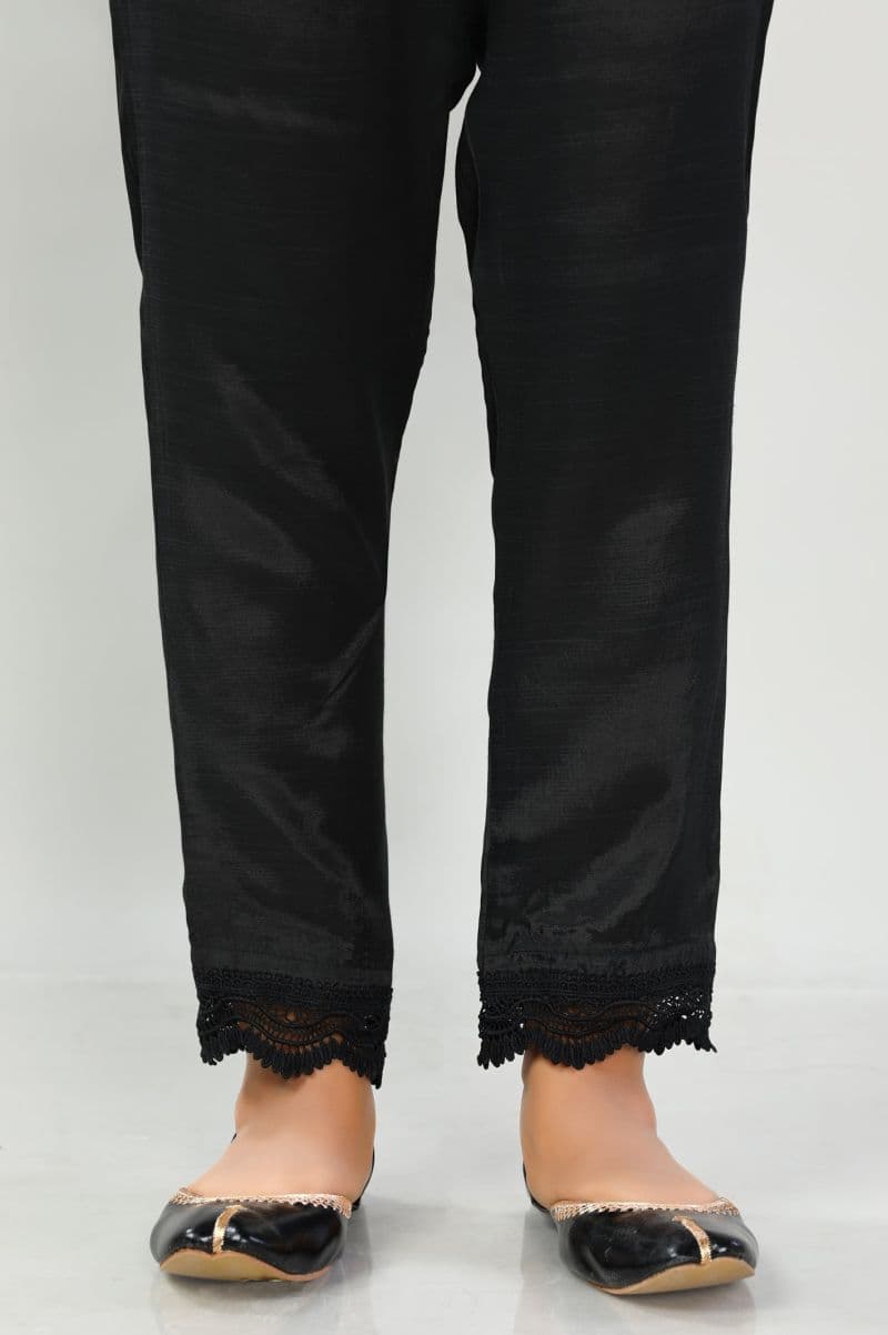 Black Raw Silk Trouser thumbnail