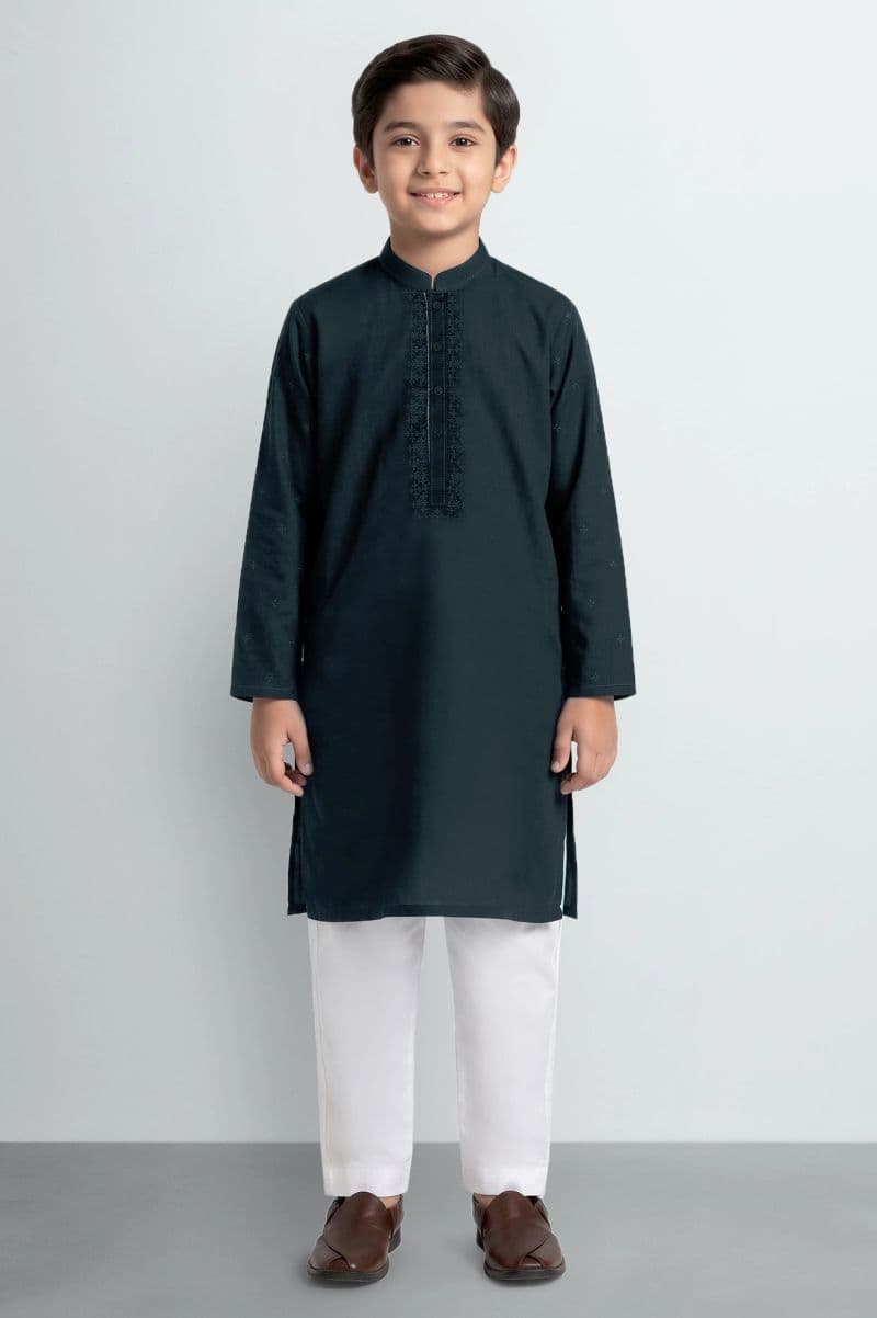 Dark Blue Teens Kurta Pajama