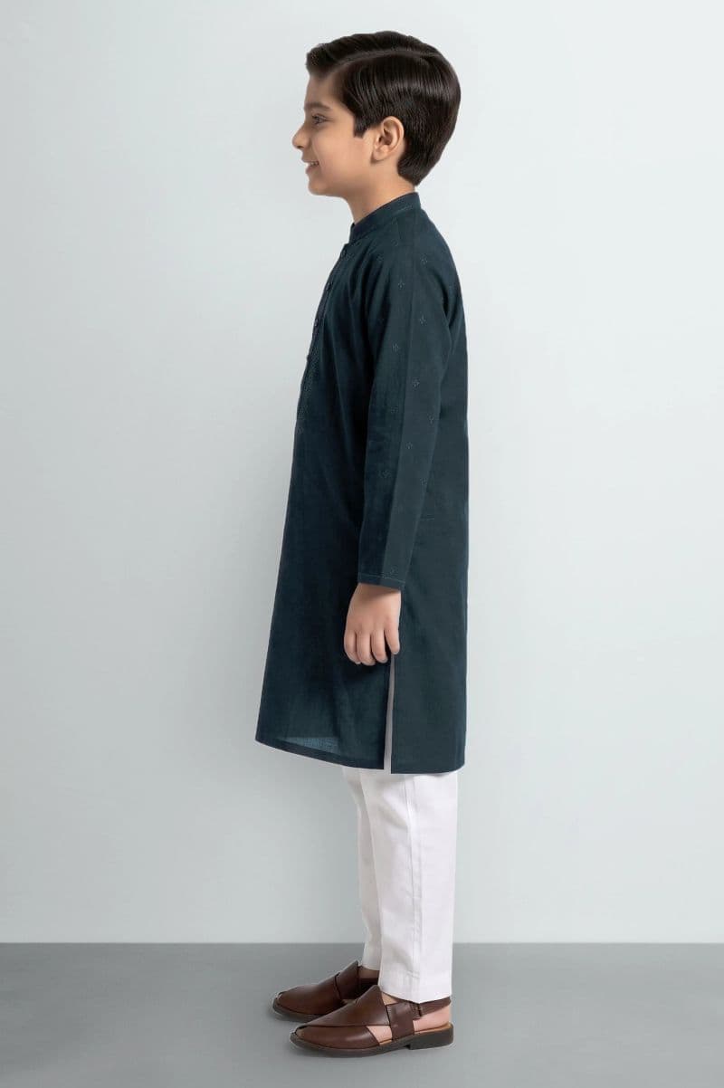 Dark Blue Teens Kurta Pajama