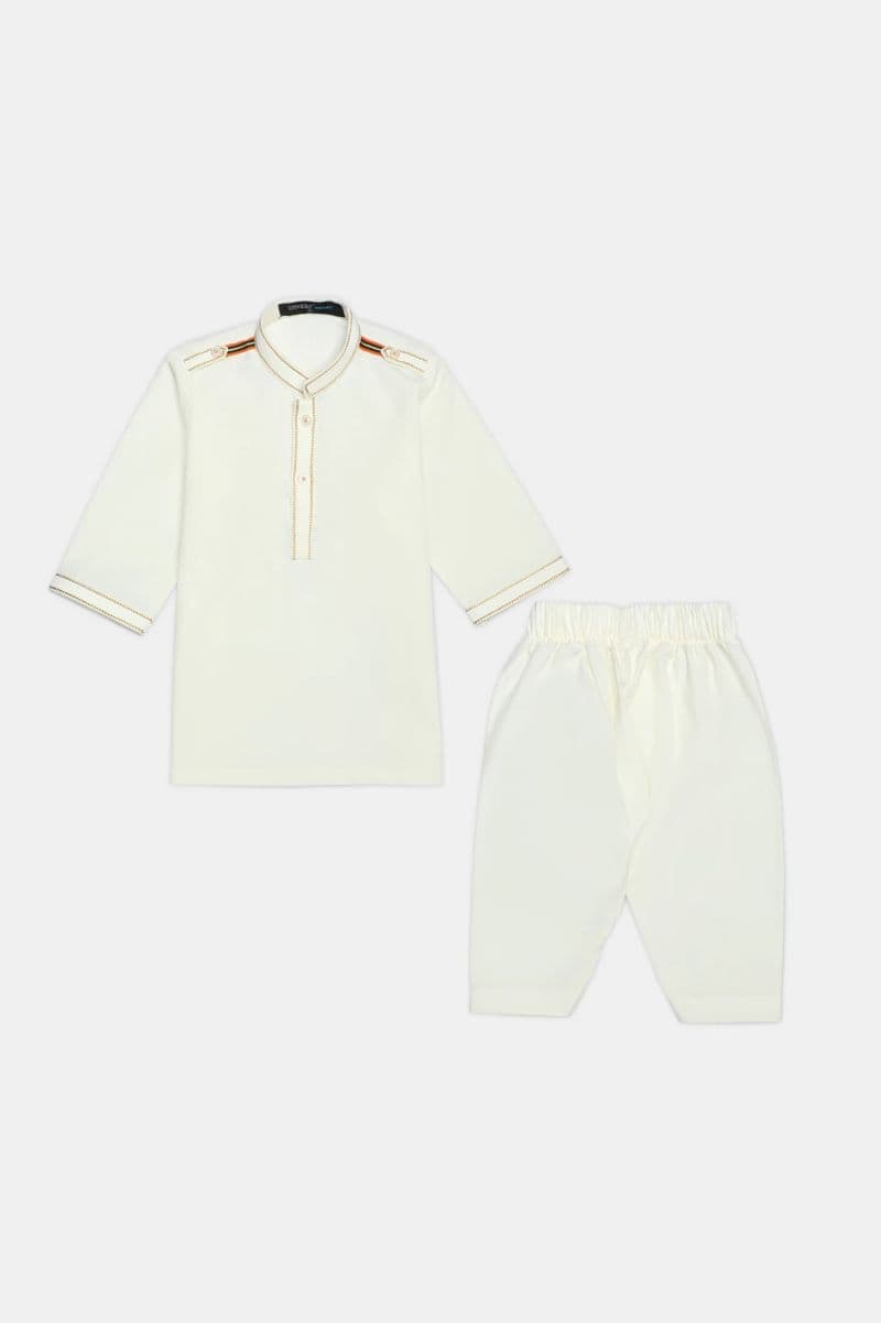 Cream Infant Kurta Shalwar