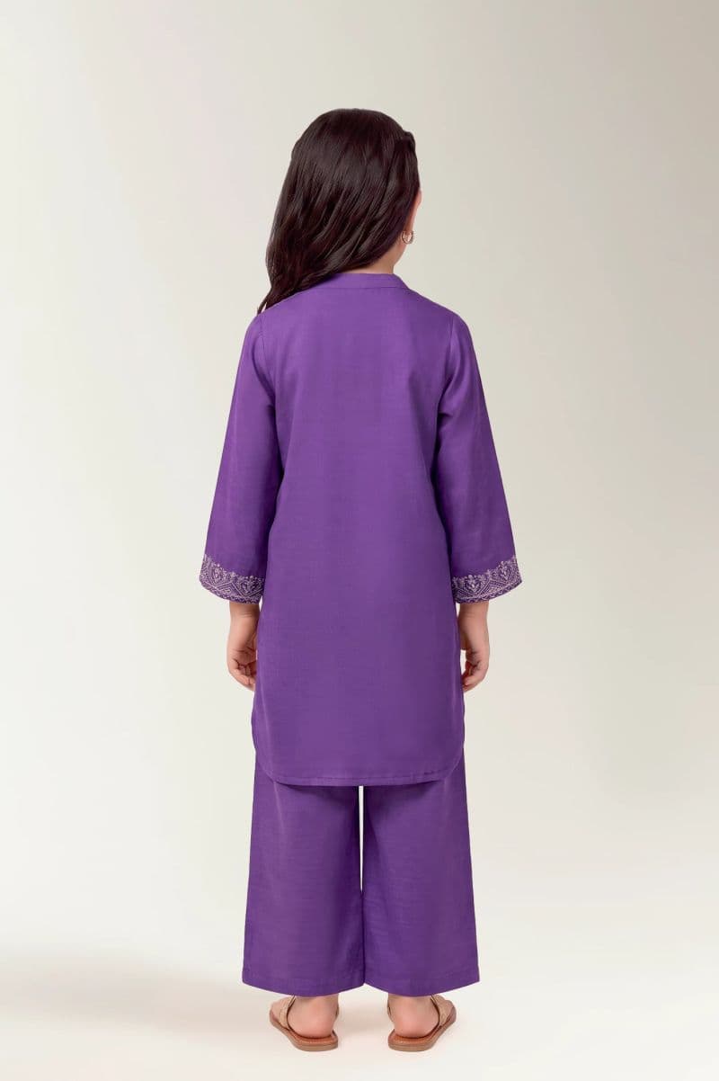 Dyed Embroidered Girls 2PC
