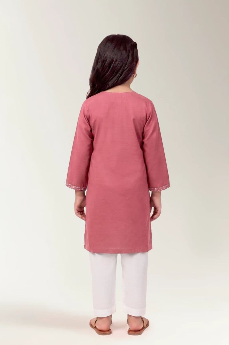 Dyed Embroidered Girls Shirt