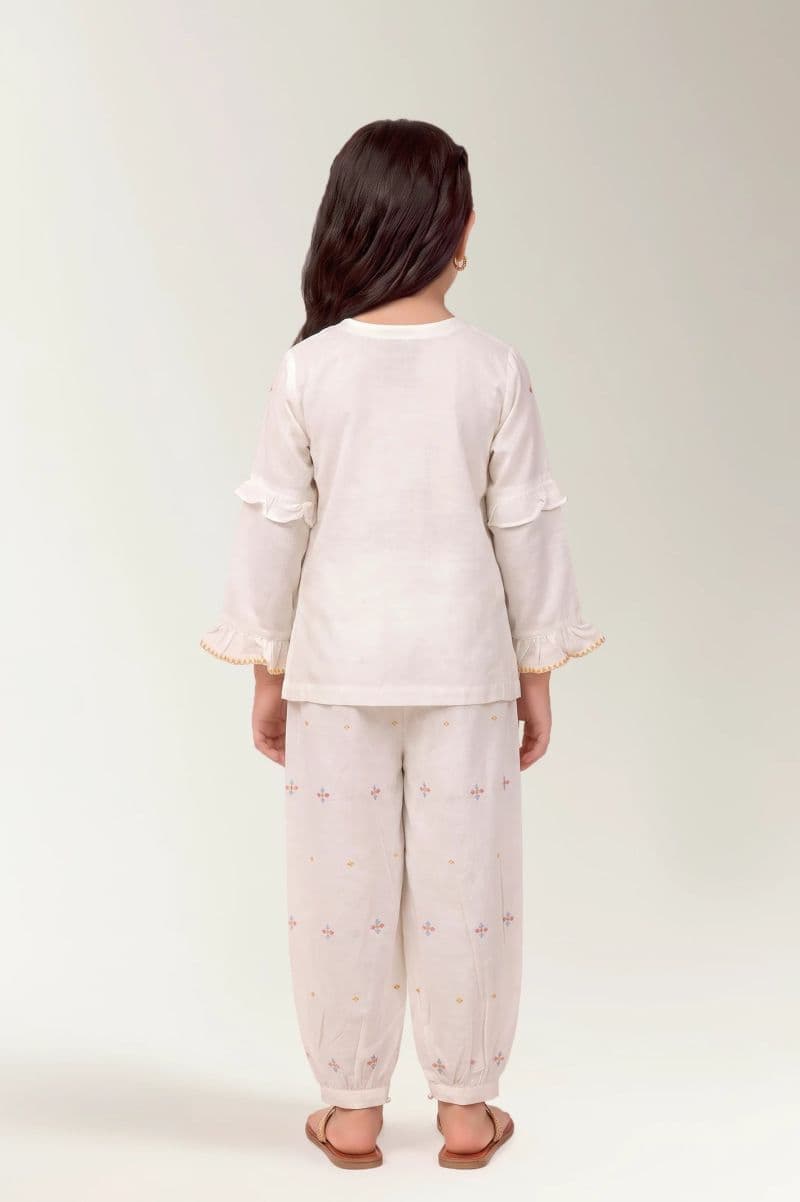 Dyed Embroidered Girls 2PC