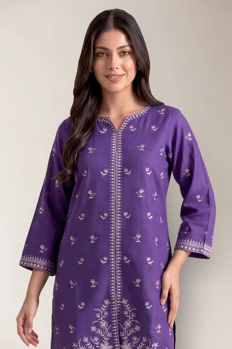 Dyed Embroidered Teens 2PC