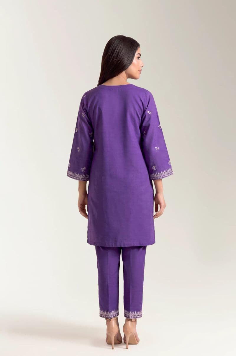 Dyed Embroidered Teens 2PC