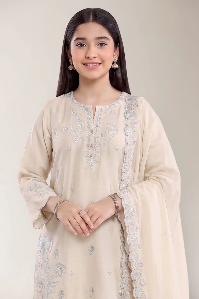 Dyed Embroidered Teens 3PC