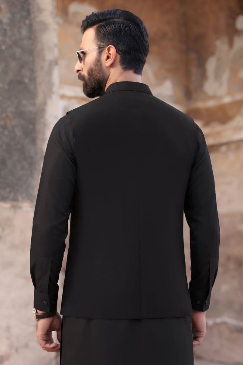 Charcoal Shalwar Kameez with Waistcoat