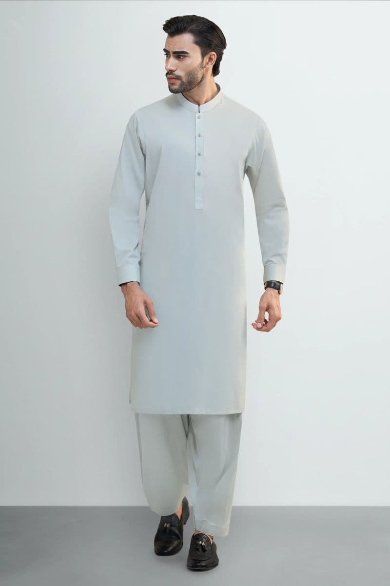 Olive Cotton Shalwar Kameez