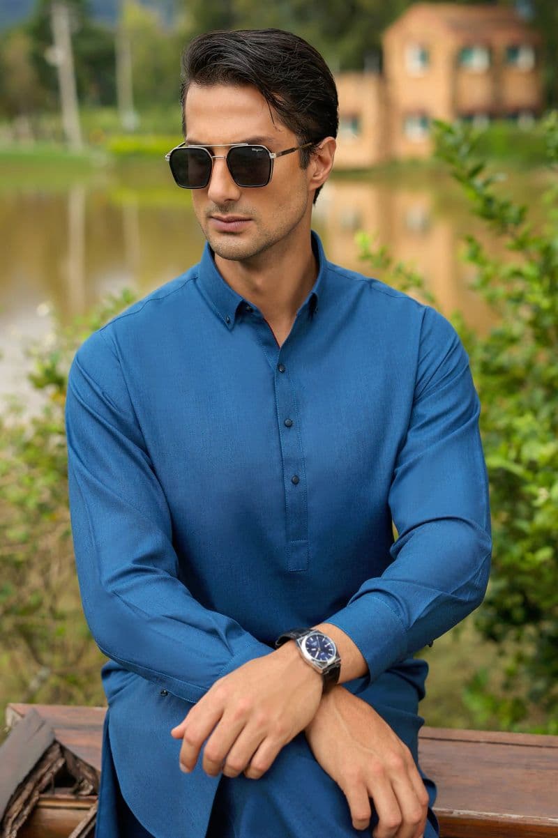 Blue Wash & Wear Shalwar Kameez thumbnail