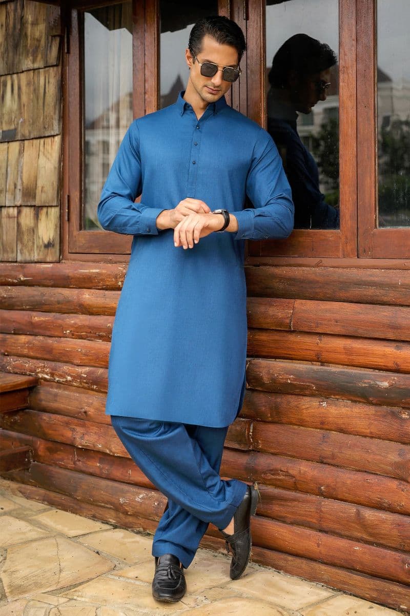 Blue Wash & Wear Shalwar Kameez thumbnail
