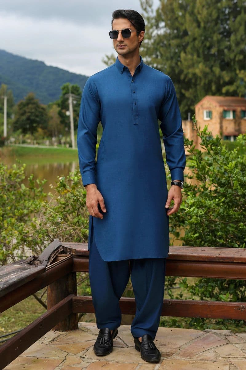 Blue Wash & Wear Shalwar Kameez thumbnail