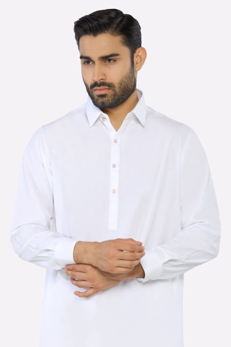 Off White Wash & Wear Shalwar Kameez thumbnail